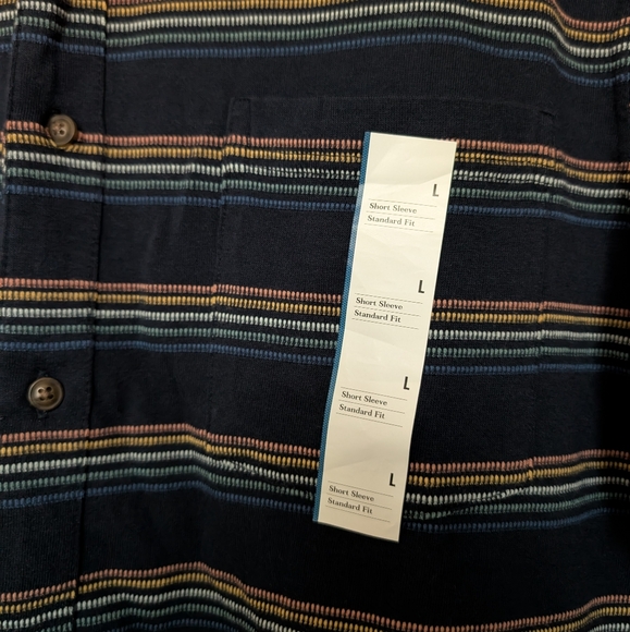 Goodfellow Knit Shirt, Multi Stripe - Picture 4 of 5